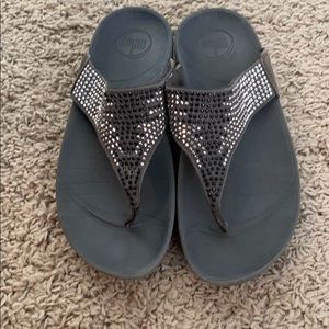 COPY - Silver rhinestone Fit Flop